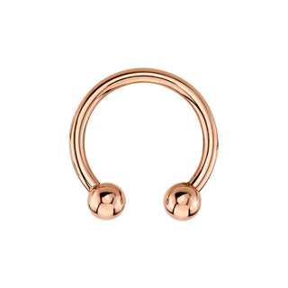 Circular barbell in rose gold, 16g