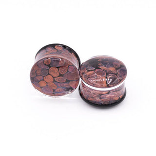 Glass pebble plugs 3/4” (19mm), DF, rust