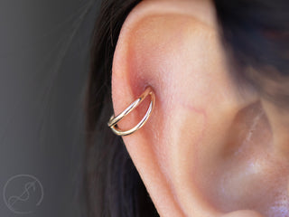 Illusion ring in rose gold, 18g 5/16