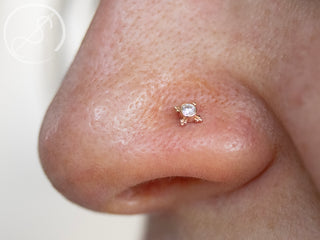 Mini Kandy with CZ in rose gold, threadless