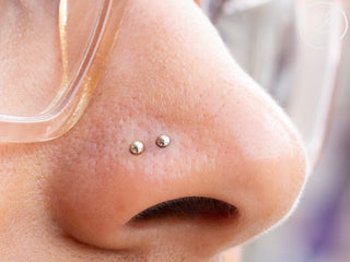 Dome threadless end in white gold, 2-4mm