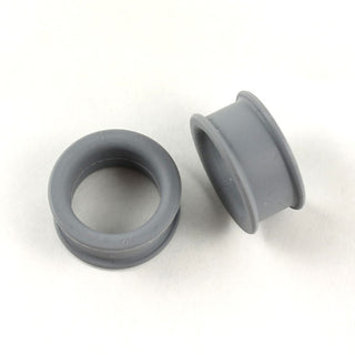 Matte finish eyelet in silicone, 1”, Grey