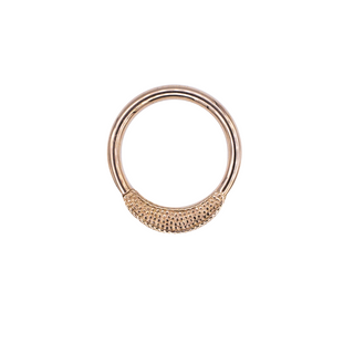 Janna seam ring without gems, 14k rose gold, 16g 3/8”