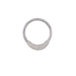 Janna seam ring without gems, 14k white gold, 16g 3/8”