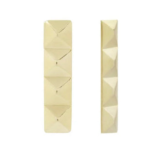 Nostalgia Lane pyramid strip threadless end in yellow gold