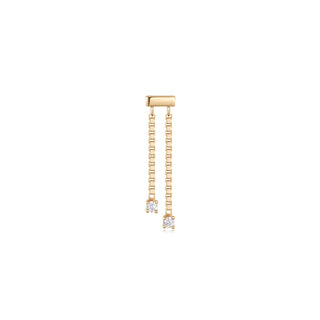 Power Play threadless hidden helix dangle end with CZ in yellow gold