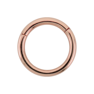 Basic clicker/hinged ring in 14k rose gold, 16g