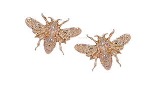 Bee threadless end in rose gold