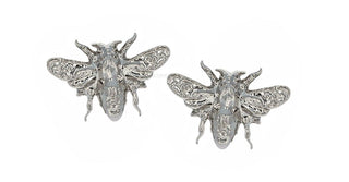 Bee threadless end in white gold