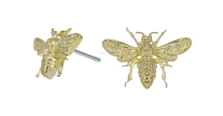 Bee threadless end in yellow gold