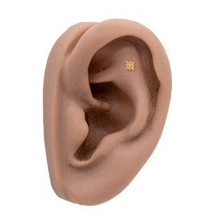 Bella square (large) threadless end in yellow gold