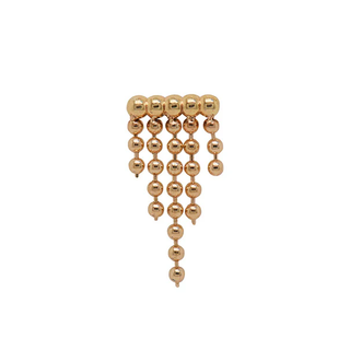 Cascade threadless end with 5 chain dangle in yellow gold
