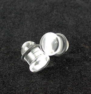 Clear plugs in borosilicate glass, 10g (2.5mm) SF