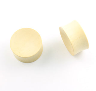 Concave croc wood plugs, 1" (25mm)