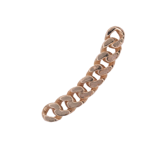 Curb chain arc threadless end in rose gold