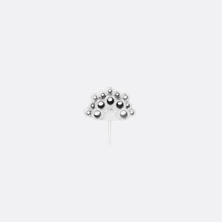 Delta side-set fan threadless end in white gold