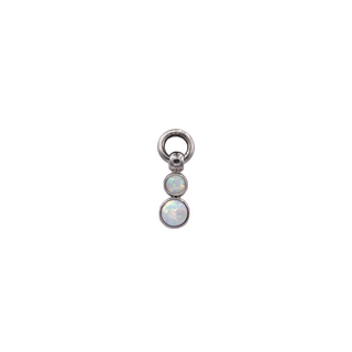 Potent charm with 2/2.5mm gems in titanium