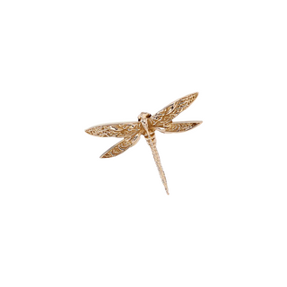 Dragonfly threadless end in yellow gold