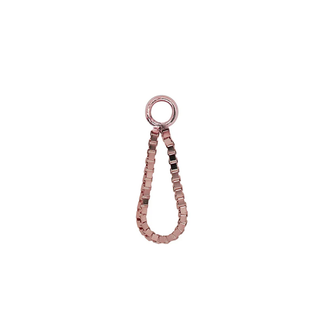 Drop chain charm in rose gold