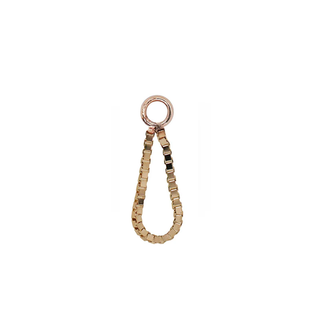 Drop chain charm in yellow gold