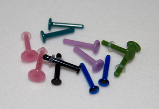 Glass mini labret plug, 16g (1.3mm)