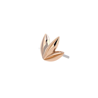 Ferndale threadless leaf end in rose gold