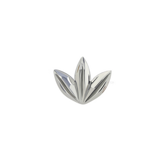 Ferndale threadless leaf end in white gold