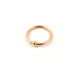 Fixed bead ring in rose gold, 18g