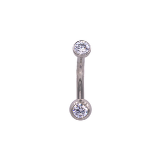 Gem curve in titanium, 16g