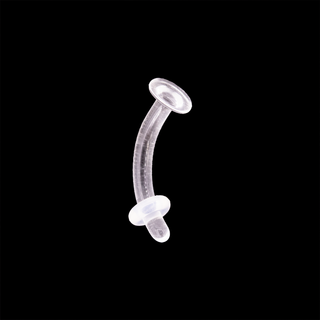 Quartz glass curved/navel retainer with o-ring 12g (2mm), SF