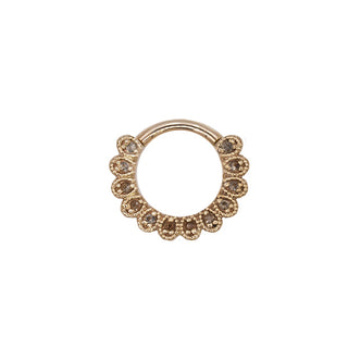 Santa Rosa hinged ring in 14k rose gold, 16g 5/16”