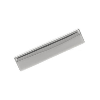 Rectangle threadless end in white gold, 2x9mm