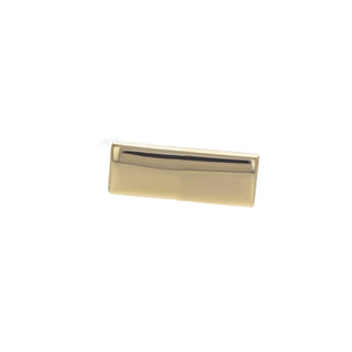 Rectangle end in yellow gold, 2x5mm, threadless