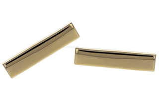 Rectangle end in yellow gold, 2x9mm, threadless