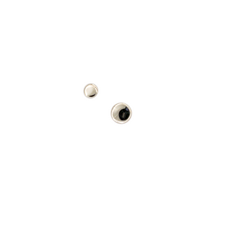 Disk threadless end in white gold, 2-3mm