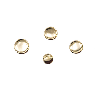 Disk threadless end in yellow gold, 2-3mm