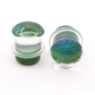 Joy plug in glass, single flare/SF, 00g (9mm) Stoned