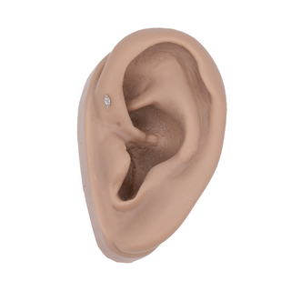 Marquise v-prong genuine diamond threadless end in white gold, 3x1.5mm