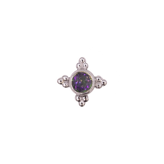 Mini Kandy threadless end with mystic topaz in white gold