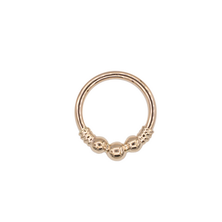 Myla seam ring in 14k rose gold, 16g 3/8”
