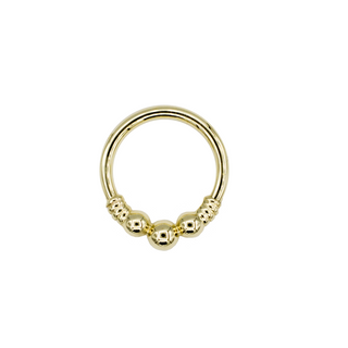 Myla seam ring in 14k yellow gold, 16g 3/8”