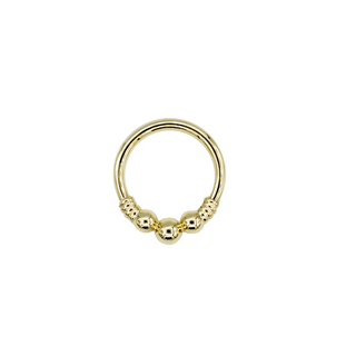 Myla seam ring in 14k yellow gold, 18g 5/16”