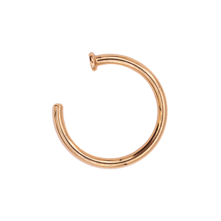 Nostril nail with 2mm disk in rose gold, 18g