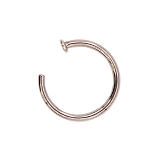 Nostril nail with 2mm disk in white gold, 18g