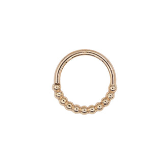 Oaktier seam ring in 14k rose gold, 16g 3/8”