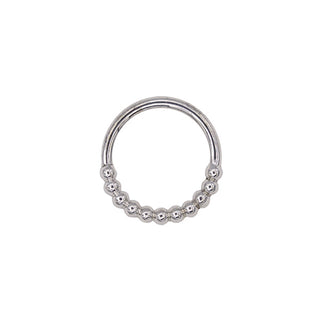 Oaktier seam ring in 14k white gold, 16g 3/8”