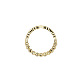 Oaktier seam ring in 14k yellow gold, 16g 3/8”