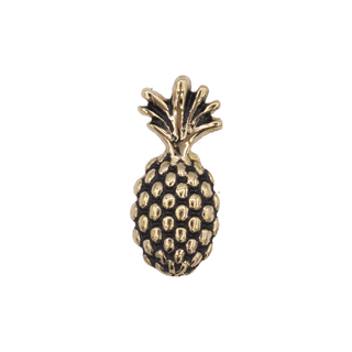 Pineapple end in yellow gold, threaded for 14g