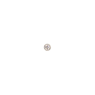 Bezel diamond threadless end in platinum,  2mm
