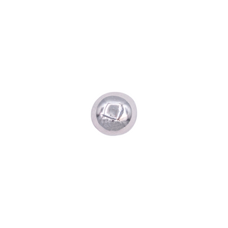 Dome threadless end in platinum, 3mm